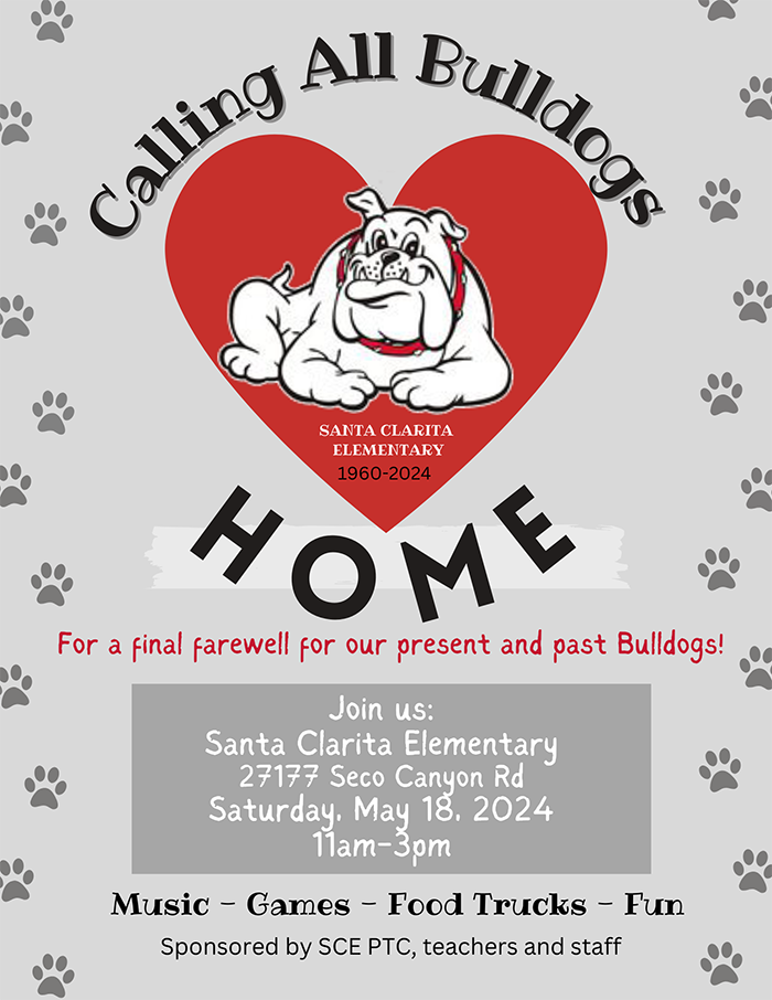 Calling All BullDogs Home flyer